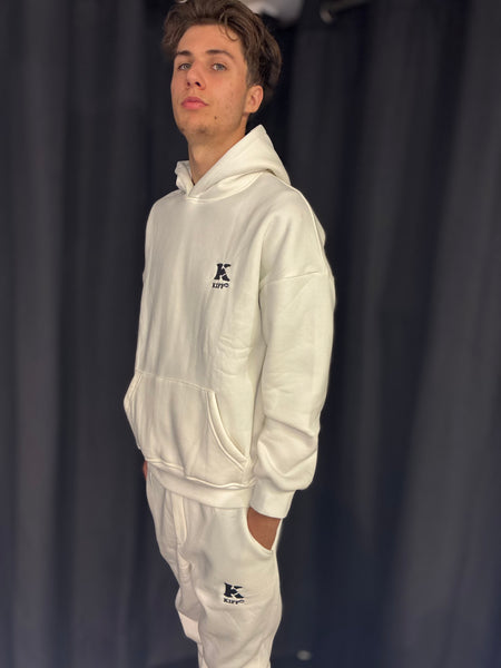 Ensemble sweat à Capuche et Pantalon Blanc