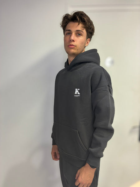 Ensemble Sweat à Capuche et Pantalon Gris Antracite