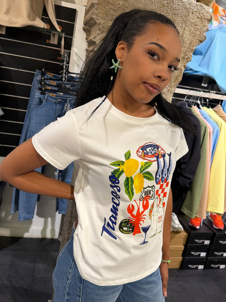 T-shirt Été Blanc