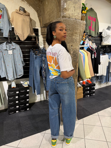 T-shirt Été Blanc Good Vibes