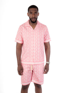 Ensemble chemise et short à forme géométrique