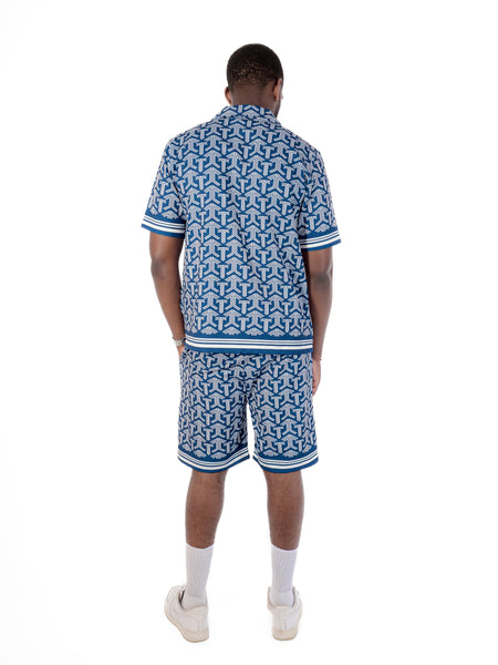 Ensemble chemise et short à forme géométrique