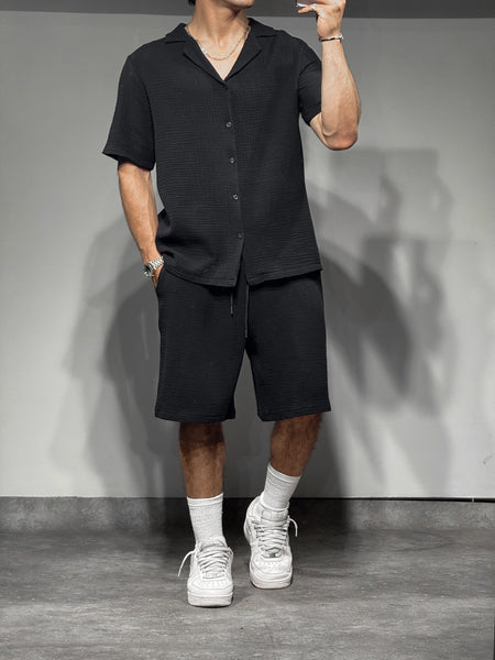 Ensemble chemise et short noir