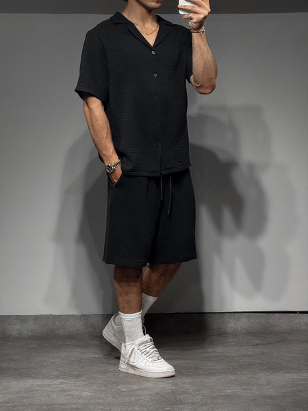Ensemble chemise et short noir