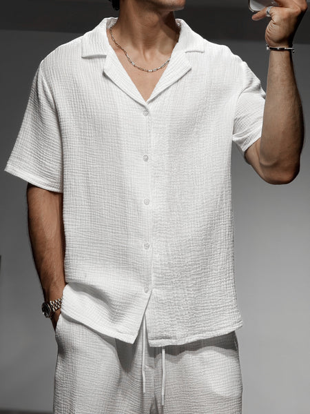 Ensemble chemise et short blanc