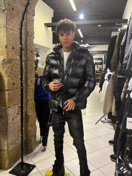 Doudoune Brillante Noire