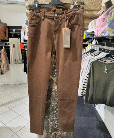 Pantalon Chino  Femme Marron