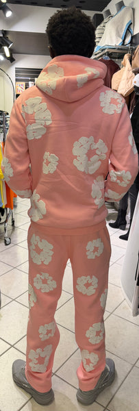 Ensemble fleur rose
