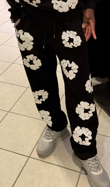 Pantalon Fleur Noir