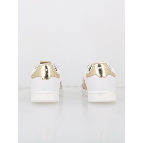 Basket Teddy Smith Femme Blanc et Doré