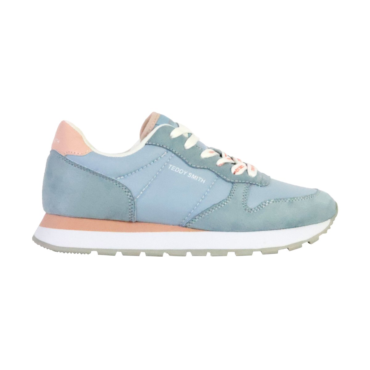 Basket Teddy Smith Femme Bleu et Rose