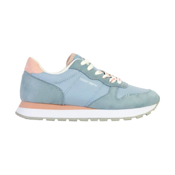 Basket Teddy Smith Femme Bleu et Rose
