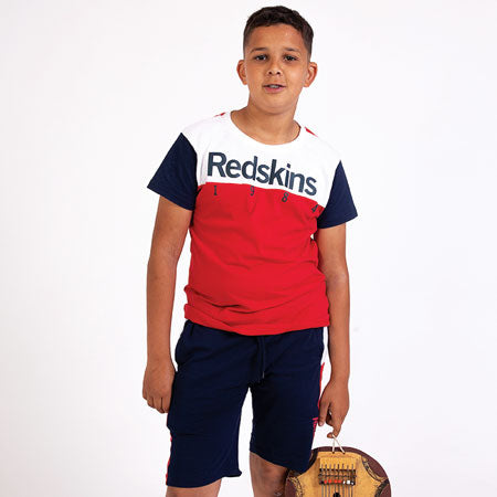 Ensemble Junior Garçon Tee Shirt Et Short SET300 Rouge